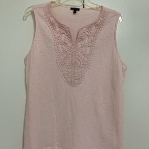 Talbot’s Splitneck Cotton Sleeveless Tank Top Size Medium